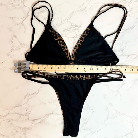 Boutique Double Layered Animal Print Bikini Too XL & Bottom L $99 - Picture 12 of 14